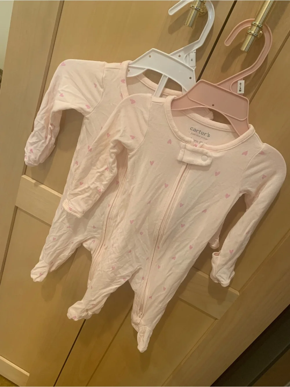 Carters lightweight Footed Onesie twin set